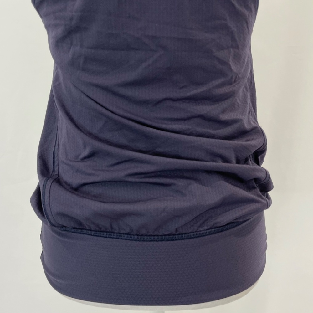 Lululemon No Limits Sports Bra Layer Loose Fit Tank Top Cadet Blue Stripe Size 4 - Picture 13 of 16